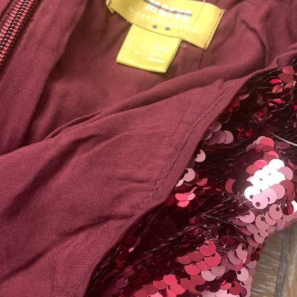 NEW Anthropologie Maeve Sequined Houndstooth Mini Skirt size 0 - Picture 8 of 8